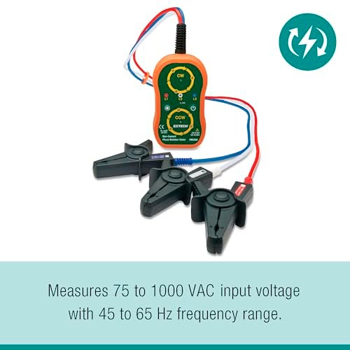 Extech 480403 Motor Rotation and 3-Phase Tester, Multicolor - Image 3