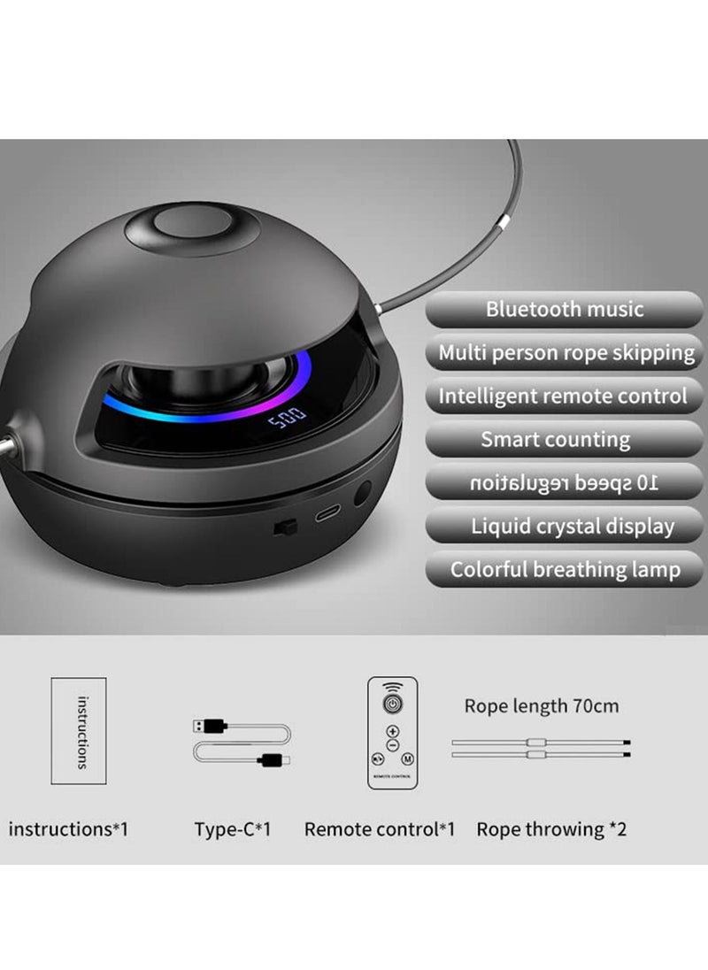 Generic - Smart Rope Skipping Machine With Bluetooth Speakers，Workout & Gym Rope with 10 Speed Adjustment, LED Display Training Counter Electric Rope Skipping Compatible Music Function - Image 1