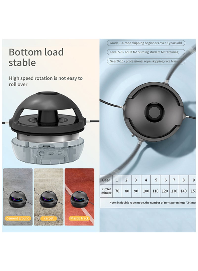 Generic - Smart Rope Skipping Machine With Bluetooth Speakers，Workout & Gym Rope with 10 Speed Adjustment, LED Display Training Counter Electric Rope Skipping Compatible Music Function - Image 1