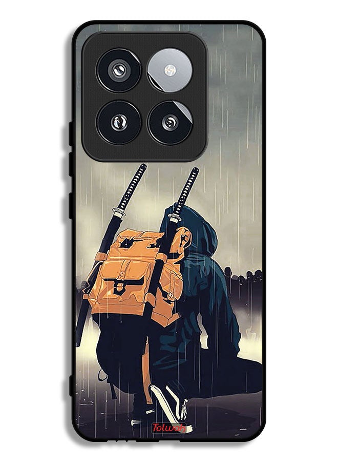 Tolwak Xiaomi 14 Pro Protective Case Cover Sword Samurai Digital Art - Image 1
