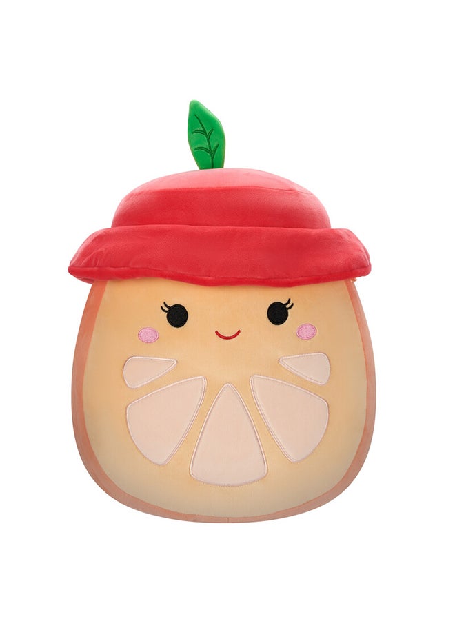 Squishmallows Medium Plush 12 inch Orion Orange Slice with Red Bucket Hat Officially Licensed Kellytoy Plush Toy Colorful Soft Gift for Kids Girls & Boys Washable Squishy Stuff Toy Multicolor All Age  - Image 5