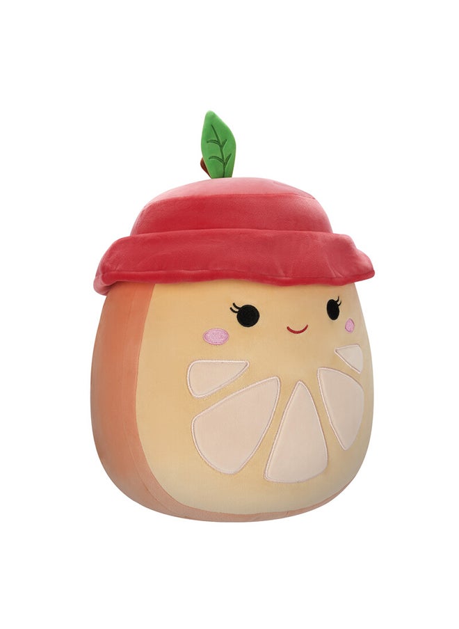 Squishmallows Medium Plush 12 inch Orion Orange Slice with Red Bucket Hat Officially Licensed Kellytoy Plush Toy Colorful Soft Gift for Kids Girls & Boys Washable Squishy Stuff Toy Multicolor All Age  - Image 4