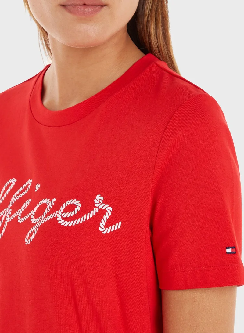 TOMMY HILFIGER Graphic Crew Neck T-Shirt