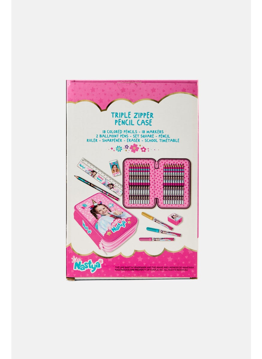 Like Nastya 3 Zippers Pencil Case  - Image 2