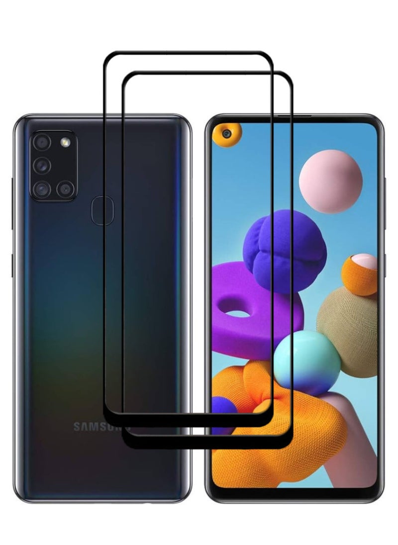ACLIX 2 Pieces Antistatic ESD Dustproof Premium Quality High Definition Tempered Glass Screen Protector Designed For Samsung Galaxy A21s - Image 1