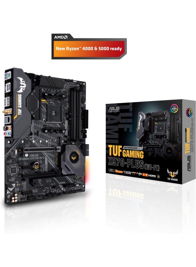 ASUS AM4 TUF Gaming X570-Plus (Wi-Fi) AM4 Zen 3 Ryzen 5000 & 3rd Gen Ryzen ATX Motherboard with PCIe 4.0, Dual M.2, 12+2 with Dr. MOS Power Stage - Image 2