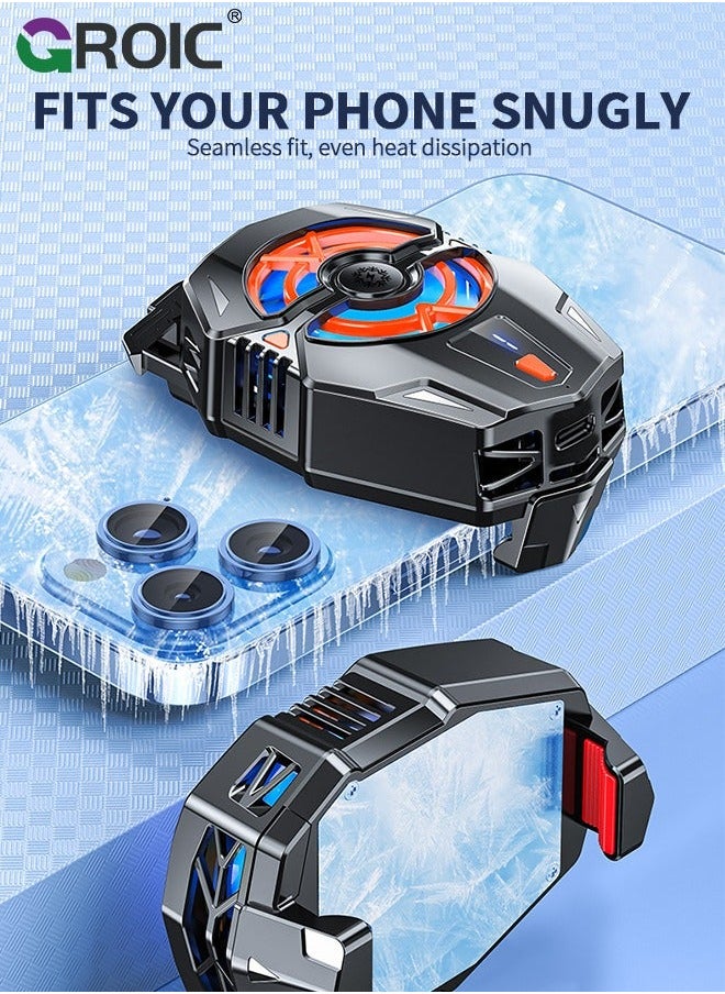 GROIC - Portable Fans Phone Cell Cooler Third Gear Adjust Wired Intelligent Heat Sink Accessories For Mobile Mute - Image 1