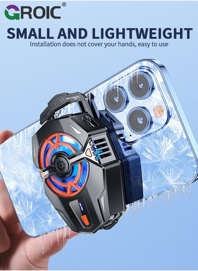 GROIC - Portable Fans Phone Cell Cooler Third Gear Adjust Wired Intelligent Heat Sink Accessories For Mobile Mute - Image 1