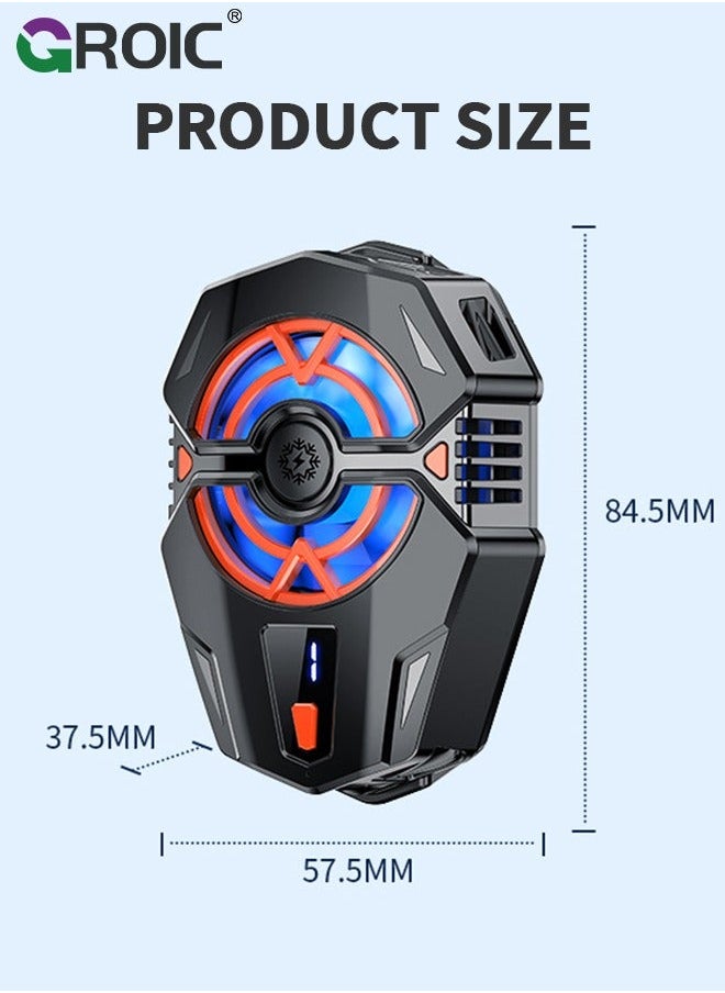 GROIC - Portable Fans Phone Cell Cooler Third Gear Adjust Wired Intelligent Heat Sink Accessories For Mobile Mute - Image 1