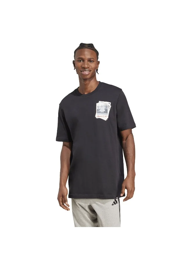 Adidas Adidas Memories Of Sport Graphic Tee Black Graphic Tee (Short Sleeve) T-Shirts For Men