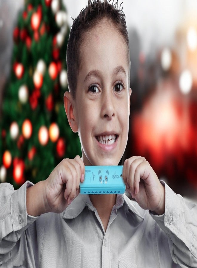 هارمونيكا كرافتيم كولور بلوز، مفتاح دو، للأطفال الصغار والمبتدئين، 10 ثقوب و20 نغمة، لعبة موسيقية، هدية - Image 2