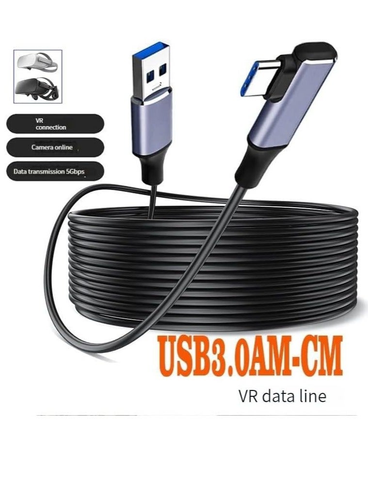 Link Cable 3M Compatible with Meta Quest Pro/Oculus Quest 2 Accessories and PC/Steam VR, High Speed PC Data Transfer, USB 3.0 to USB C Cable for VR Headset and Gaming PC - Image 1
