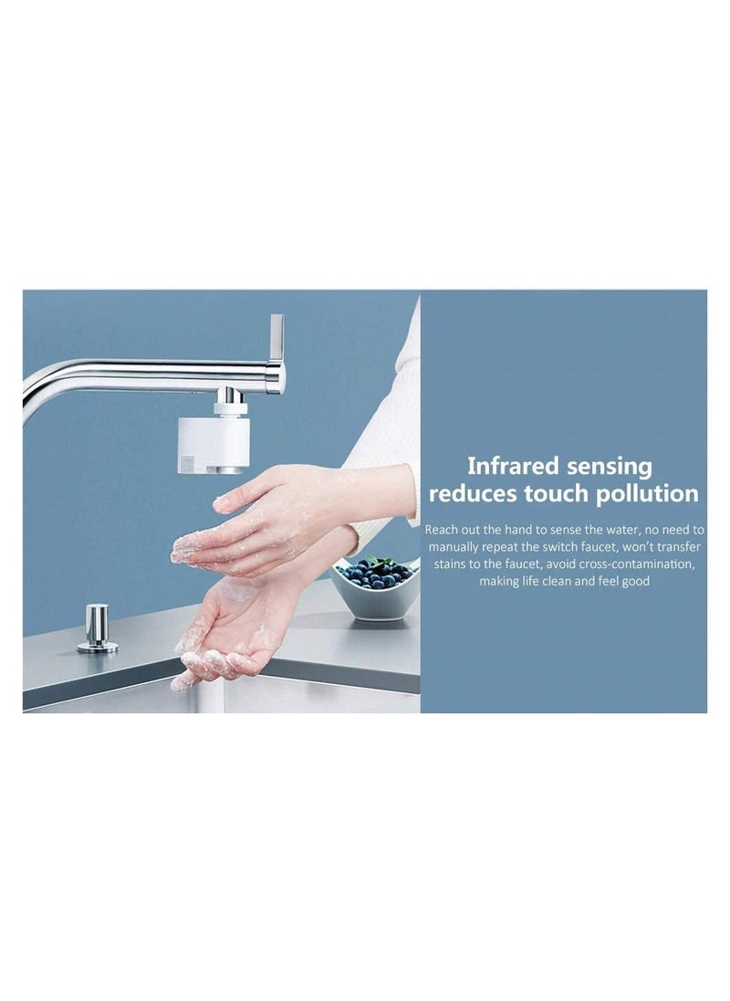 Lydsto - Lydsto Automatic Water Saver Tap Intelligent Infrared Induction Water Faucet Touchless Dual Sensor Easy Installation Anti Overflow Rechargeable Water Saving Device - White - Image 1