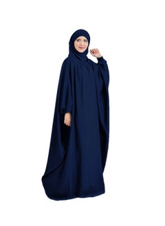 طويل الأكمام Abaya مباراة حزب الأزرق الداكن
