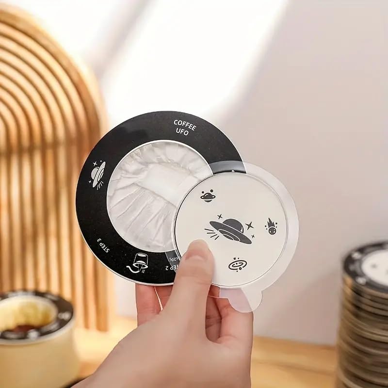 LUVINA Coffee Filter, Cone Coffee Filters 2, Pour Over Coffee Filter for v60 Coffee Dripper and Drip Coffee Maker, 1-4 Cup, Disposable Natural Unbleached (16, Colour: Round Coffee Drip Filter Bag) - Image 3