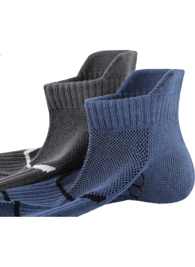 جوارب قطنية قصيرة للرجال صيفية رقيقة مضادة للبكتيريا مقاومة للرائحة شبكة قابلة للتنفس جوارب رياضية قصيرة أنبوبية منخفضة القص 10 أزواج - Image 3