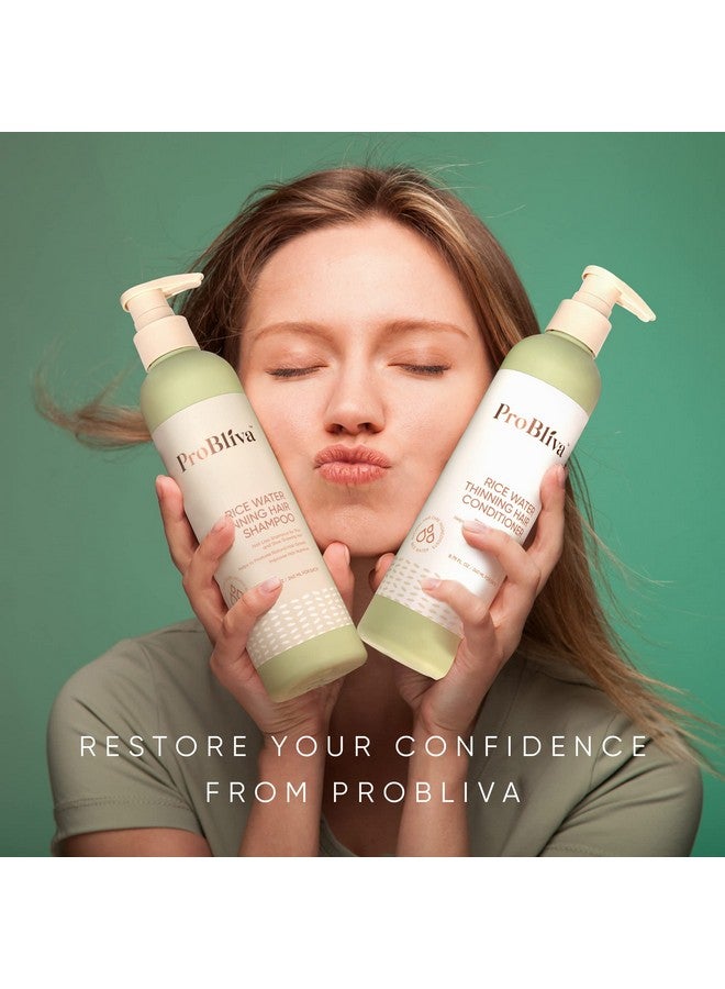 ProBliva Rice Water Thinning Hair Shampoo & Conditioner Anti Hair Loss Regrowth & Thickening - Image 2