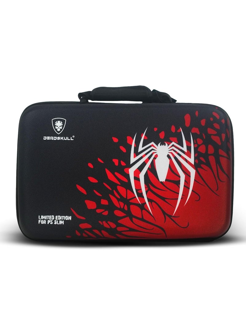 DEADSKULL Limited Edition Spider Gaming Case for PS Slim, Red and Black Design