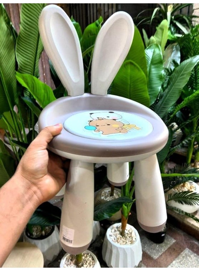 Kids Chair with Cute Rabbit Design, made of durable material, safe and comfortable for kids. Easy to assemble and lightweight for easy portability. Features a built-in horn in the seat that makes a gentle sound when the child sits. Suitable for indoor use and easy to clean. - Image 2