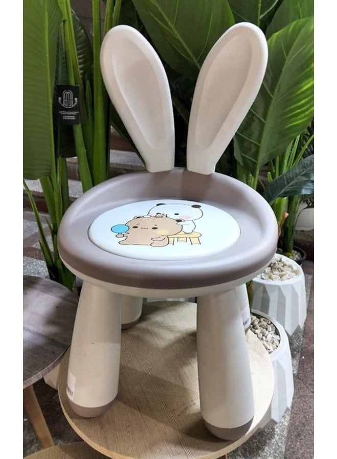 Kids Chair with Cute Rabbit Design, made of durable material, safe and comfortable for kids. Easy to assemble and lightweight for easy portability. Features a built-in horn in the seat that makes a gentle sound when the child sits. Suitable for indoor use and easy to clean. - Image 3