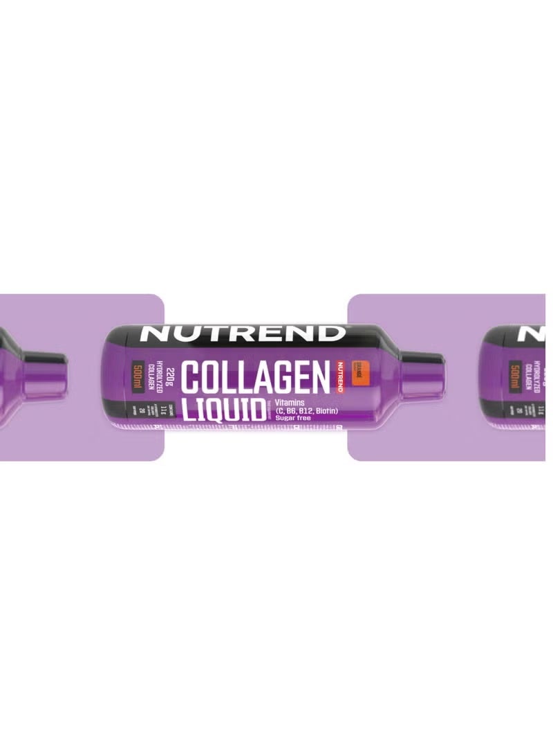 NUTREND كولاجين سائل 500 مل برتقال – كولاجين هيدروكسي سائل + فيتامينات C و B6 و B12 و البيوتين والنحاس، خالي من السكر لدعم البشرة والشعر والمفاصل - Image 3