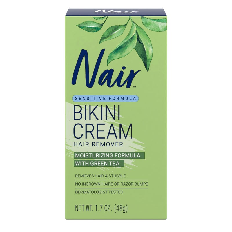Nair كريم ناير للبكيني مع صيغة الشاي الأخضر الحساسة، 1.7 أونصة - Image 1