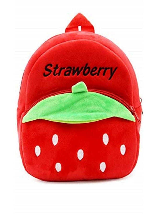 blue tree Kids School Bag Soft Plush Backpack Cartoon Bags Mini Travel Bag for for Girls Boys Toddler Baby Cute Dog & Red Strawberry - Image 3