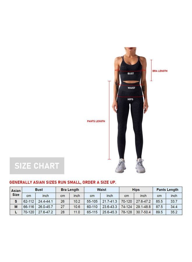 2-Piece Snakeskin Printed Sports Bra And High Waist Legging Set  - Image 4