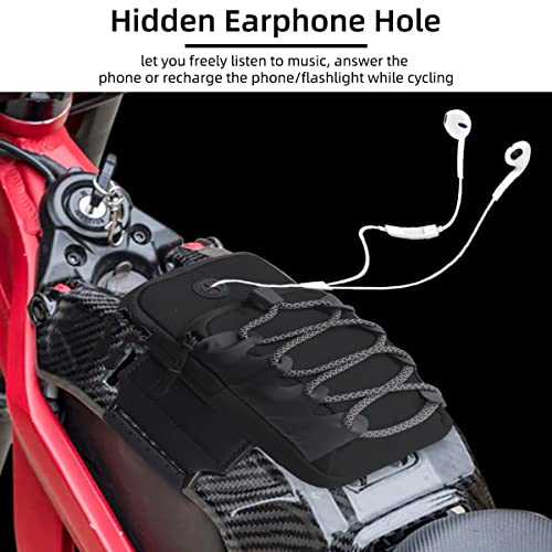 URLWALL Storage Bag For Sur-ron, Dirt Bike Front Frame Bag Arm Strap Bag Battery Cover Bag for Mobile Phone, Card, Earphone, Black - Image 4