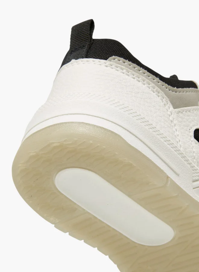 Lee Cooper Boys' Panelled Sneakers with Hook and Loop Closure