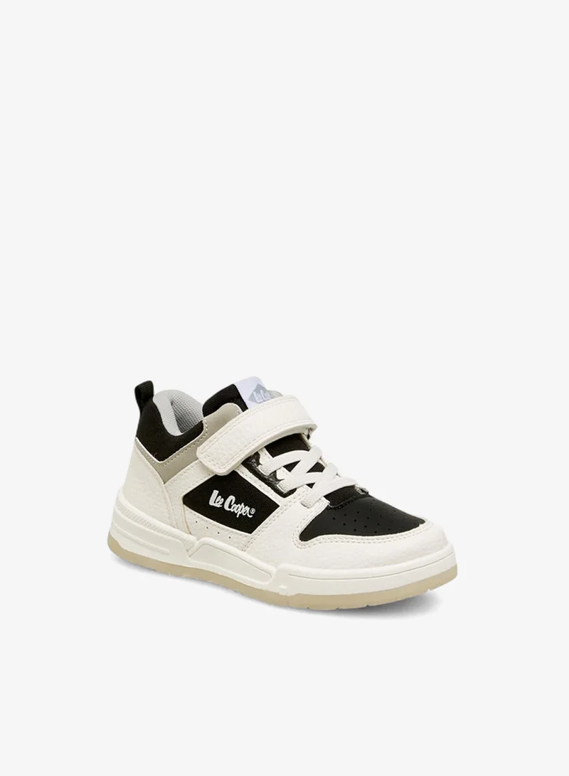 Lee Cooper Boys' Panelled Sneakers with Hook and Loop Closure