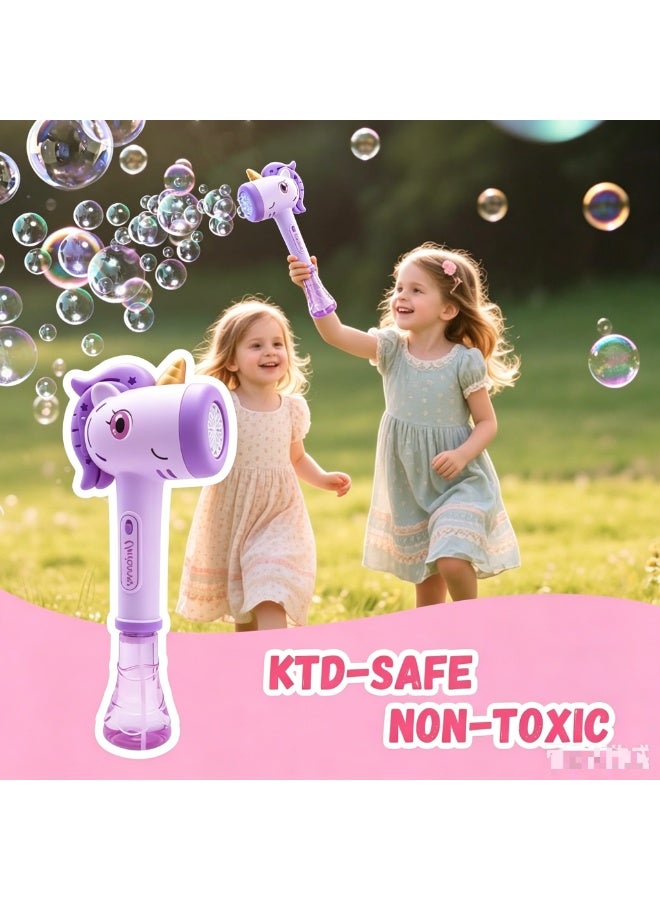 Unicorn Automatic Bubble Wand,Fully Automatic Bubble Machine Wand Toy,Suitable for 3-8 Years Old Toddler Outdoor Play,Cute Summer Toy, Perfect Easter, for Little Girls and Boys - Image 5