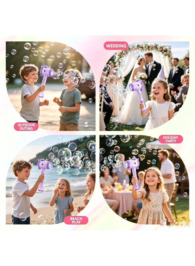 Unicorn Automatic Bubble Wand,Fully Automatic Bubble Machine Wand Toy,Suitable for 3-8 Years Old Toddler Outdoor Play,Cute Summer Toy, Perfect Easter, for Little Girls and Boys - Image 4