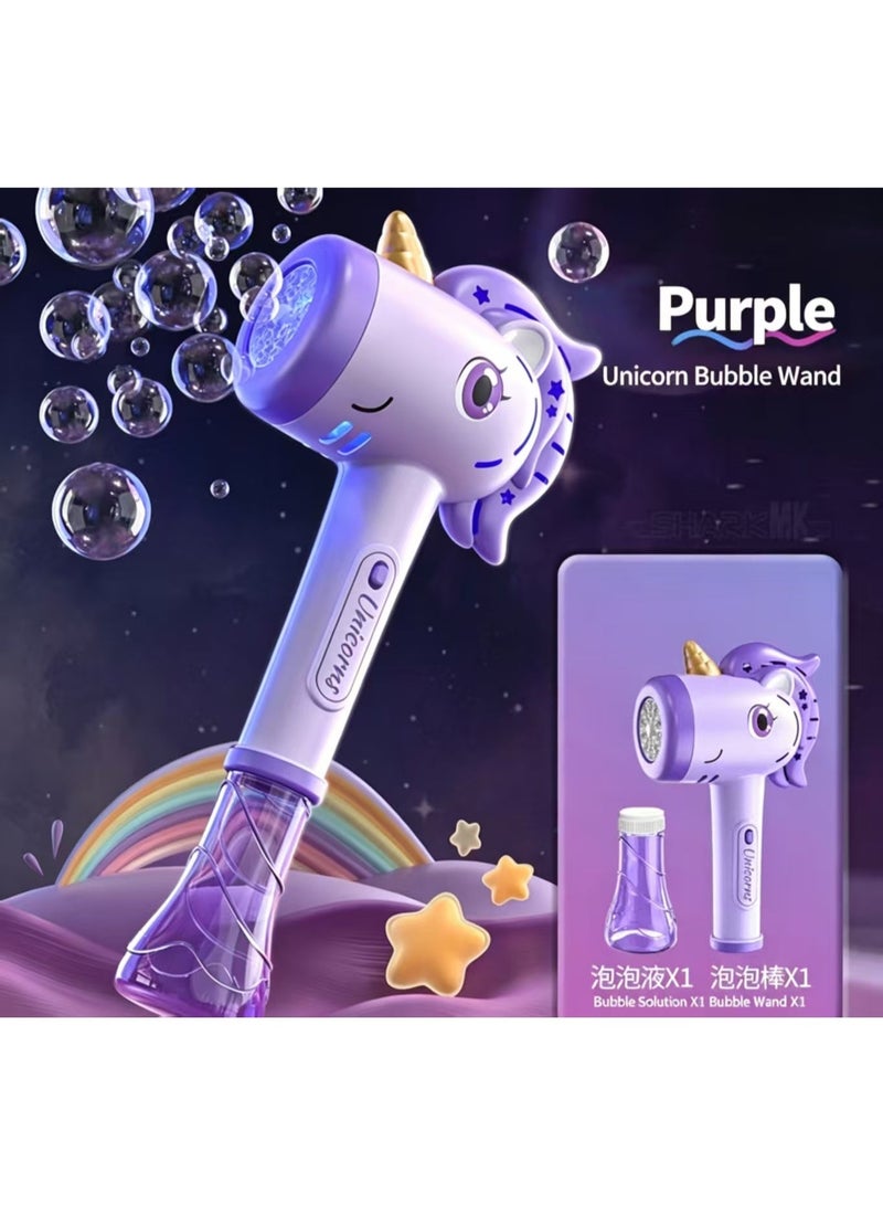 Unicorn Automatic Bubble Wand,Fully Automatic Bubble Machine Wand Toy,Suitable for 3-8 Years Old Toddler Outdoor Play,Cute Summer Toy, Perfect Easter, for Little Girls and Boys - Image 1