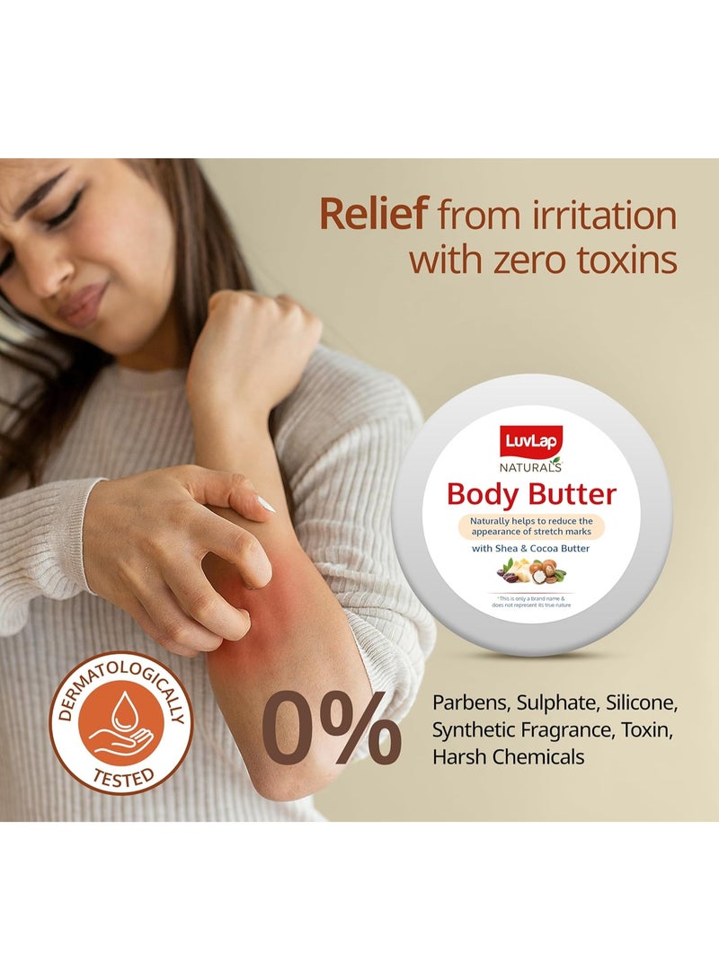 Luvlap Naturals Body Butter for Pregnant Belly, 100g, with Shea & Cocoa Butter, Almond, Olive & Coconut Oil, Gives Relief to Dry & Itchy Skin, Stretch Mark Cream, Dermatologically Tested - Image 3