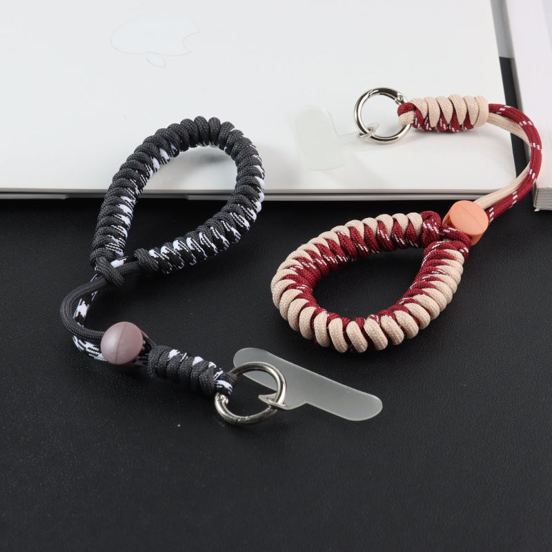 Mobile Phone Lanyard Braided Stretchable Short Anti-loss Rope Strong Thick Wristband Rope Clip Travel Anti-fall Outdoor - Image 2