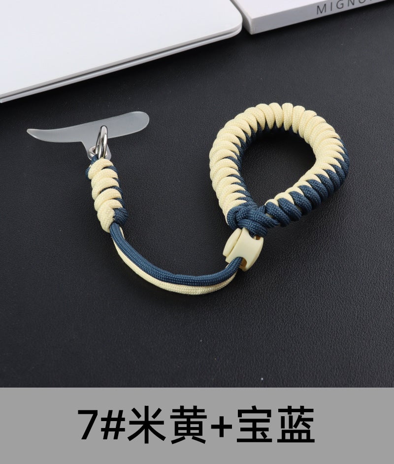 Mobile Phone Lanyard Braided Stretchable Short Anti-loss Rope Strong Thick Wristband Rope Clip Travel Anti-fall Outdoor - Image 1