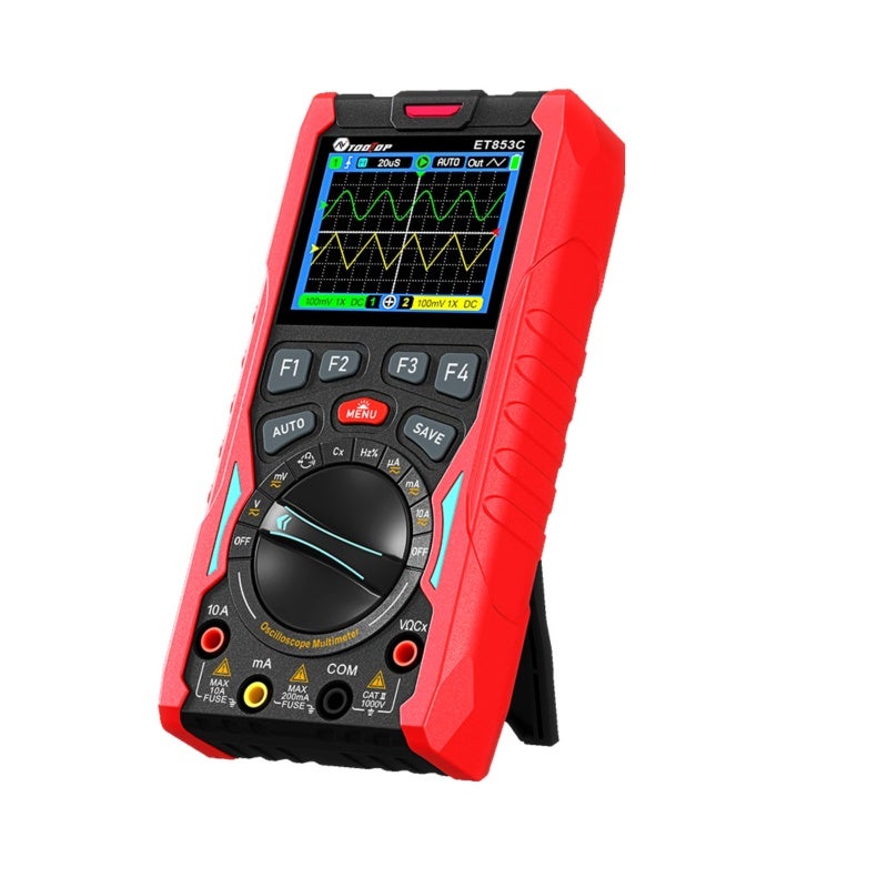 3-In-1 Portable Oscilloscope: 70MHz Bandwidth 200MSa/s Sampling Rate, 20000-Count Auto-Ranging Multimeter - Dual Overload Protection, Signal Generator for Automotive Electricians Circuit Testing - Image 1