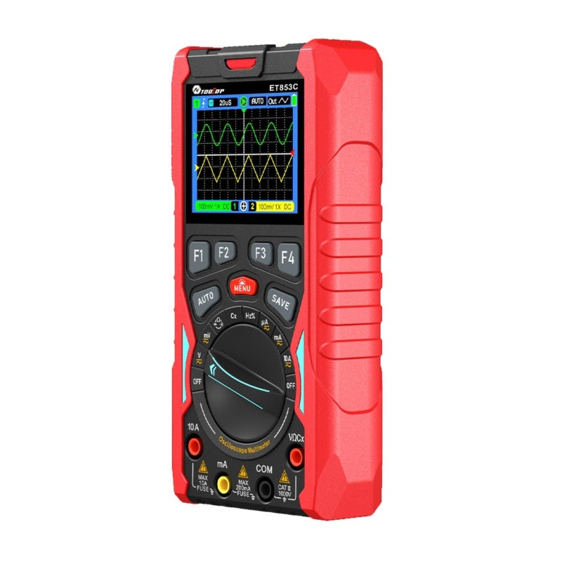 3-In-1 Portable Oscilloscope: 70MHz Bandwidth 200MSa/s Sampling Rate, 20000-Count Auto-Ranging Multimeter - Dual Overload Protection, Signal Generator for Automotive Electricians Circuit Testing - Image 3