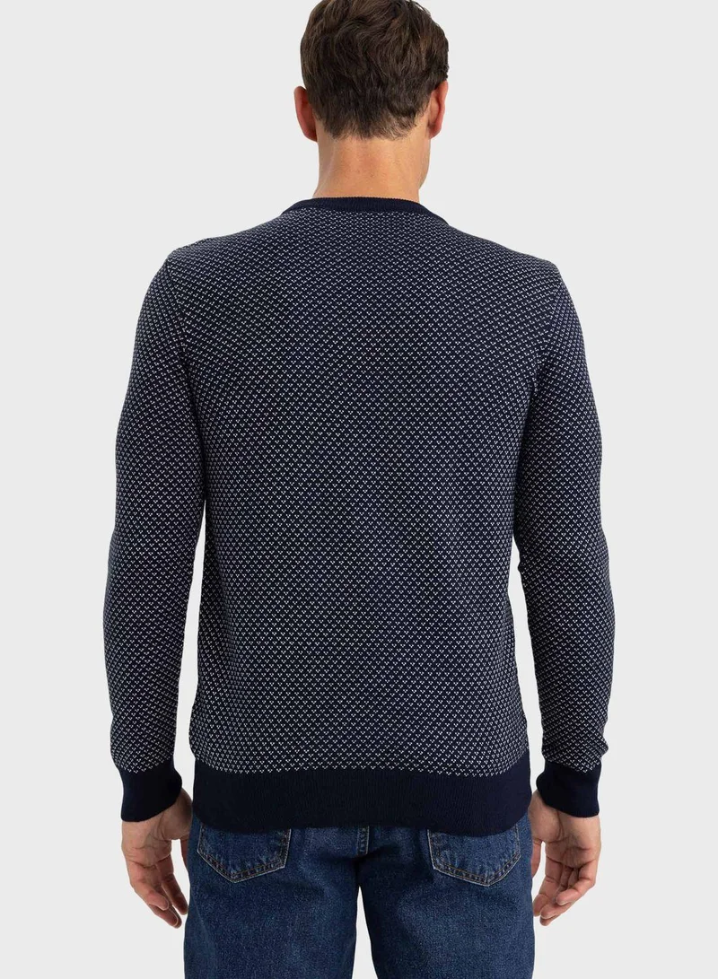 DeFacto Crew Neck Knitted Sweater
