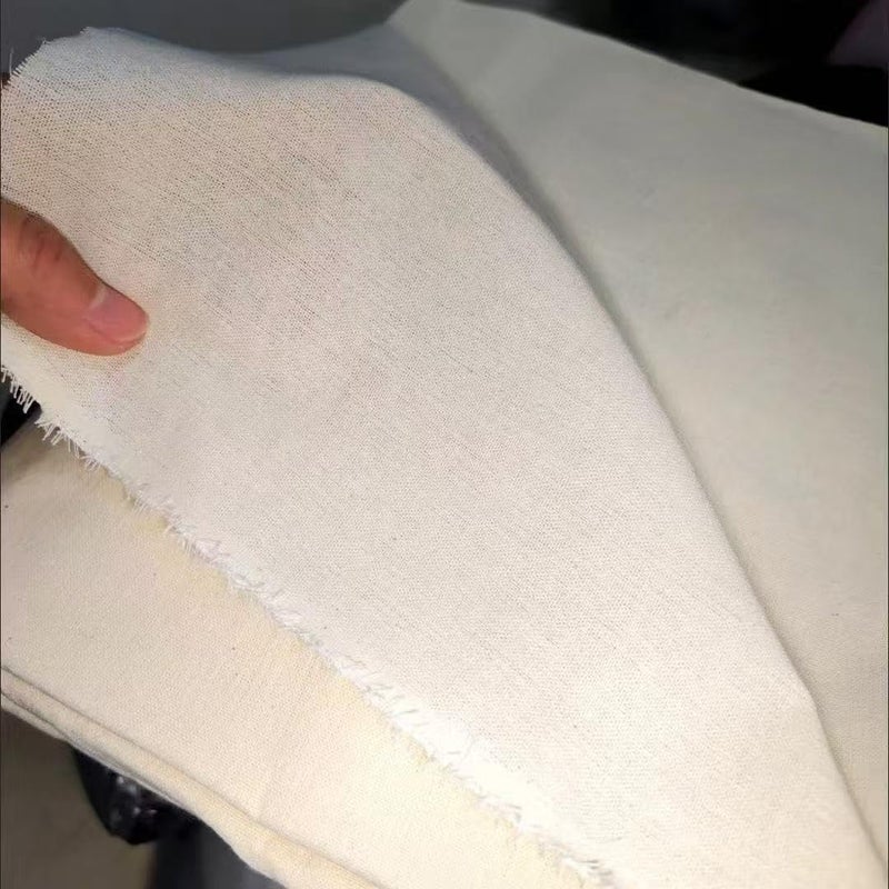 Antetek 100% Cotton Muslin Fabric 63 Inch*2 Yards Muslin Linen Fabric by The Yard, Thick Draping Fabrics Suitable Material for Sewing DIY Making Supplies Quilting Patchwork (Unbleached, 2 Yard) - Image 2