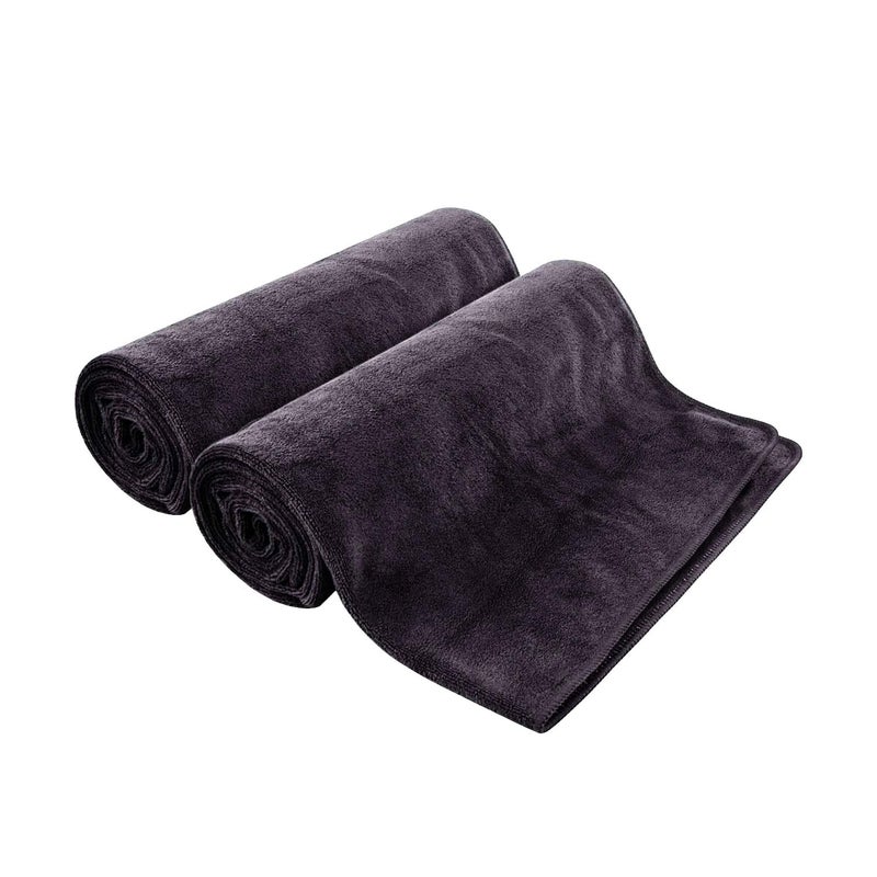MAXOSHINE Microfiber Hand Towel Lint Free Napkins for Kitchen Wash Basin Gym Quick Dry and Soft Face Towel for Women and Men 40 x 60 cm (Grey-Pack of2) - Image 1