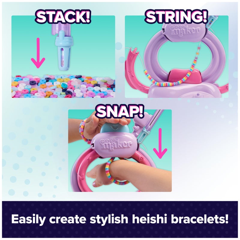 Cool Maker, Stackâ€™d Heishi Studio Bracelet Making Kit with Easy Beading Pen & Over 1200 Beads for Bracelets, Makes 15, Arts and Crafts Kids Toys for Girls Ages 7 and up - Image 2