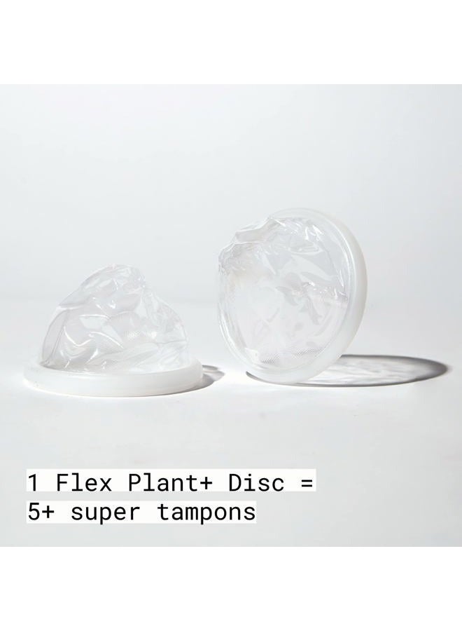 Flex Plant Plus Disc | Plant-Based Disposable Period Discs Tampon And Cup Alternative Capacity Of 5 Super Tampons Menstrual Made With Sustainable Medical-Grade Polymers 12 Count - Image 2