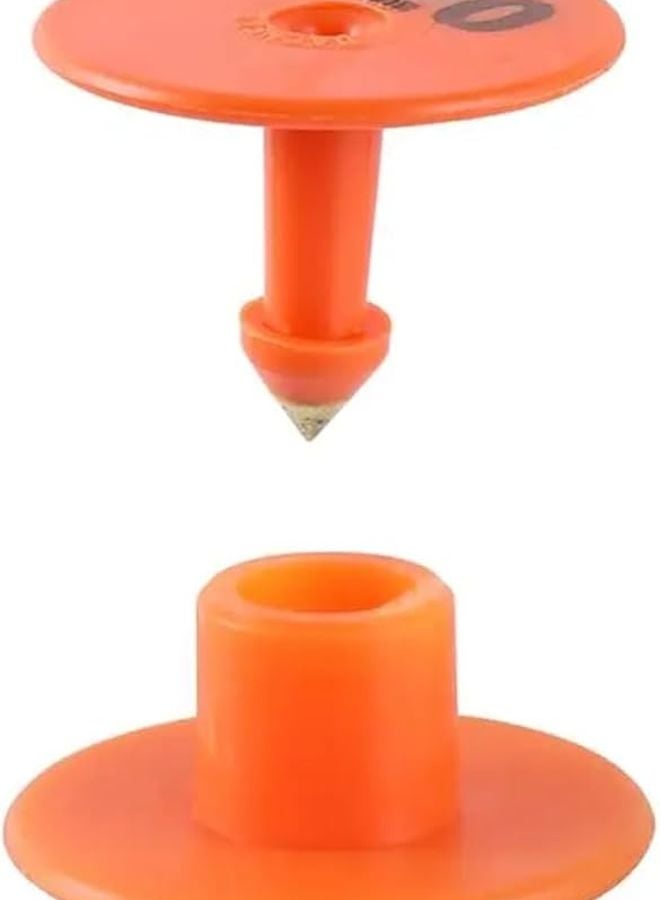 Orange Sheep Ear Tags 200pcs Anti Shedding Swine Sow Livestock Animal Identification - Image 1