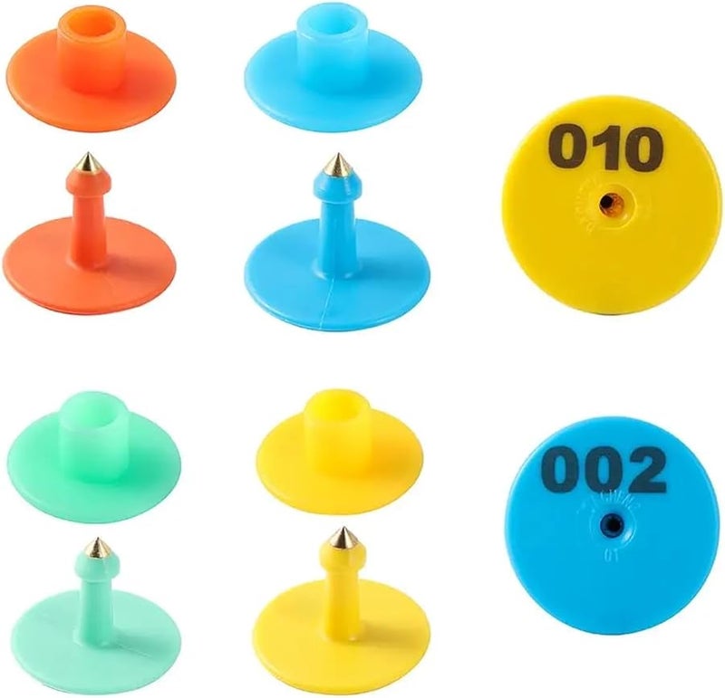 Orange Sheep Ear Tags 200pcs Anti Shedding Swine Sow Livestock Animal Identification - Image 3