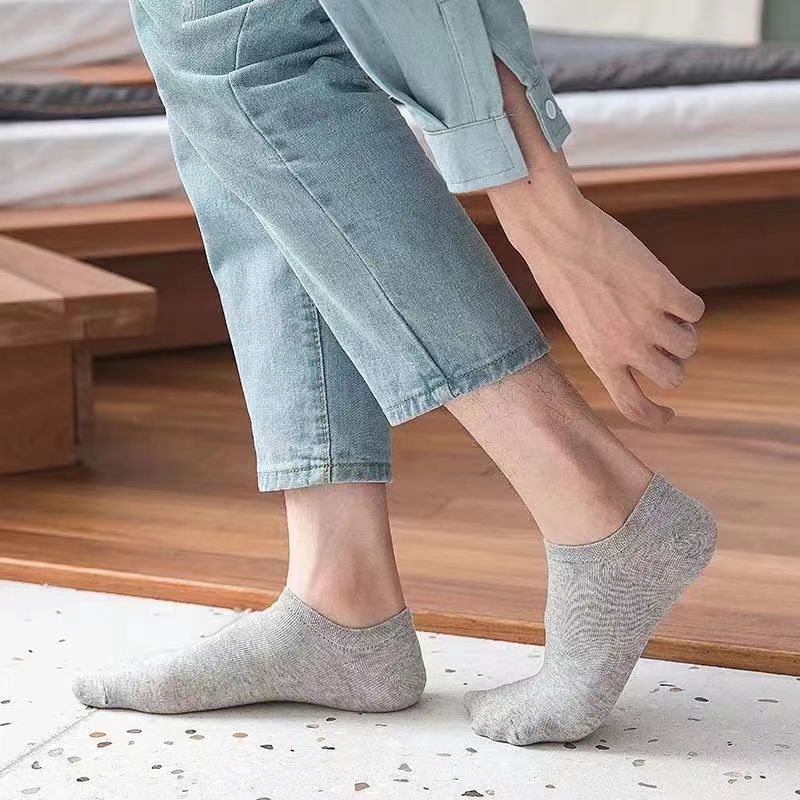Polyester Cotton Terry Socks for Men and Women Autumn and Winter Thickened Mid-length Socks Korean Solid Color Warm Towel Socks Stall Socks Gray crew socks