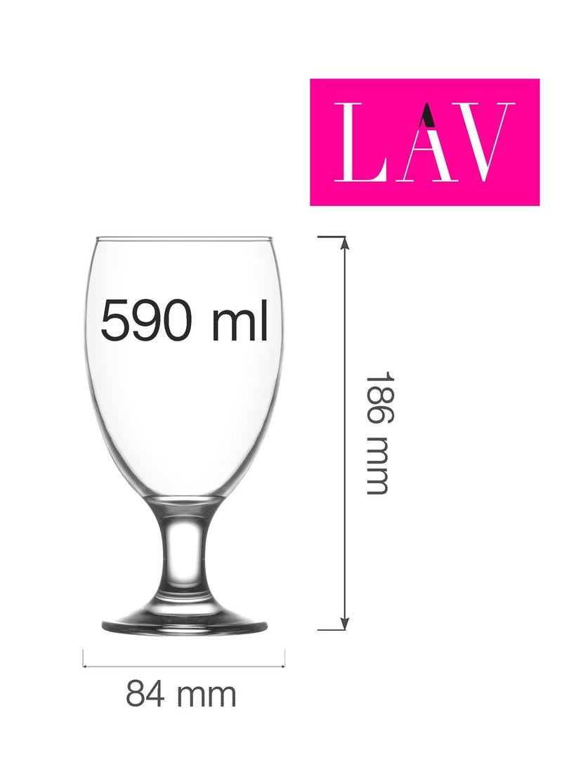 LAV 3 Pieces Empire Stemware Set 590 Ml - Clear - Image 3