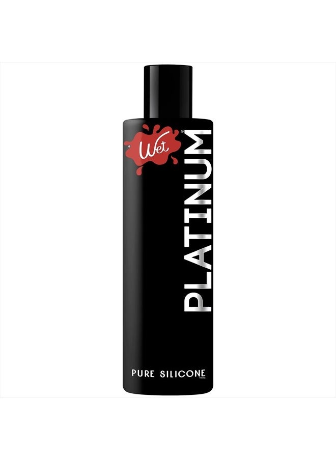 Wet Platinum Silicone-Based Lube for Men, Women & Couples, 3 Fl Oz - Ultra Long-Lasting & Water-Resistant Premium Personal Lubricant - Safe to Use with Latex Condoms - Non-Sticky & Hypoallergenic  - Image 1