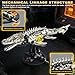 Loyratche Mechanical Mosasaurus Building Set for Adults Dinosaur Building Block Set Compatible with Lego 1413PCS Ocean Animal Collection Toy with Display Stand and Light Home Office Decor Idea Gift - Image 4